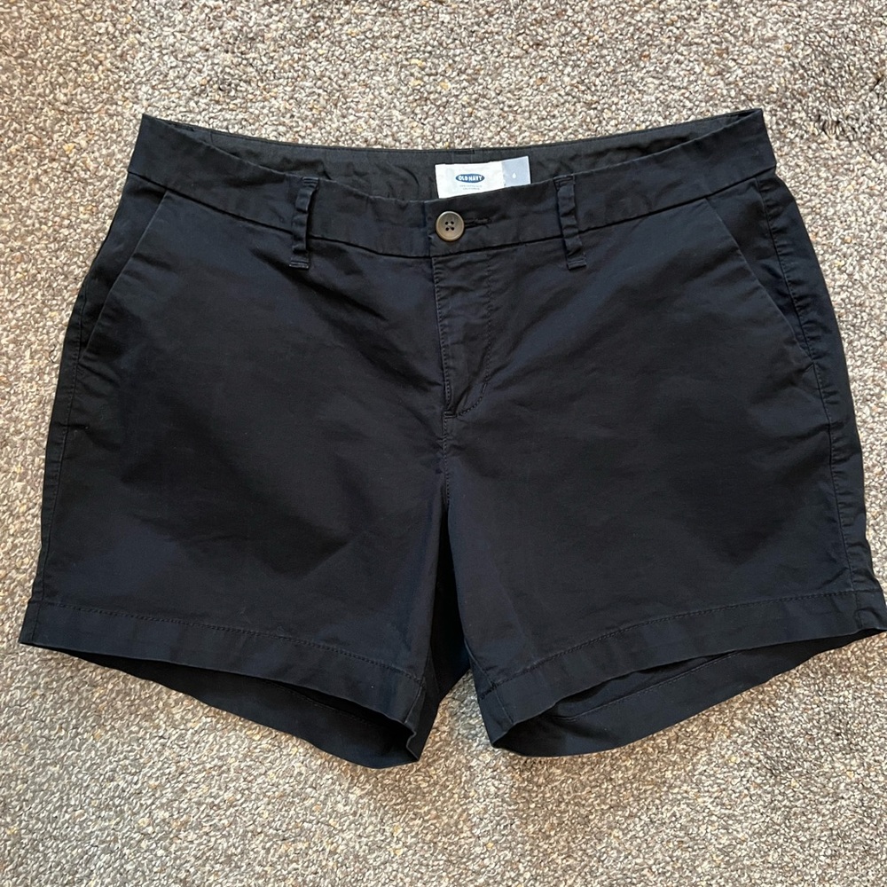 Old Navy Black Twill Shorts Sz 10